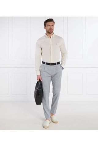 Tommy Hilfiger Erkek Regular Fit Pamuklu Gömlek Ekru