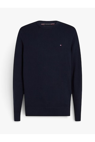 Tommy Hilfiger Pıma Org Ctn Cashmere Crew Neck Erkek Mavi Kazak - Mw0mw28046