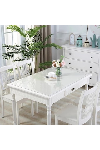 Şeffaf Pvc Masa Örtüsü | 1.6Mm | Koruyucu Mika | Asetat Muşamba