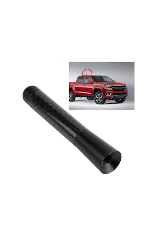 Xiyyadms Ev Araçları İçin 8cm Karbon Fiber Kısa Anten, Evrensel Uyumlu, Kolay Kurulum, Gümüş Rengi, 4 Farklı Somun Boyutu