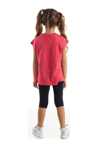 Denokids Mushi Yıldızlı Kedi Kız Tunik Tayt Takım Çok Renkli