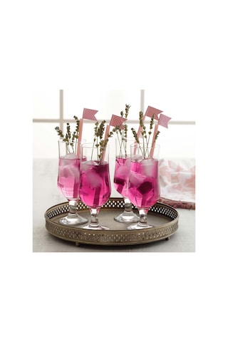 LAV Nevakar Cam Kokteyl Bardağı 6'lı 385 ml (Meşrubat/Smoothie /Milkshake/Soğuk Kahve Bardağı )