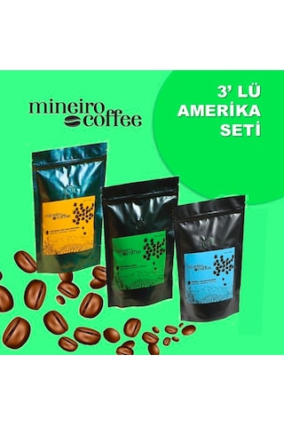 Mineiro Coffee 3'lu Amerika Seti 750 G