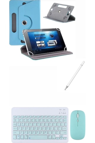 Samsung Galaxy Tab A11+ Plus X310 Uyumlu Kılıf Bluetooth Klavye Dokunmatik Kalem Kılıf