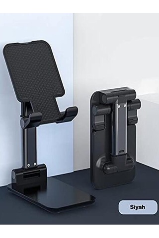 Telefon Ve Tablet Standı Yükseklik Ve Açısı Ayarlanabilir-siyahtb