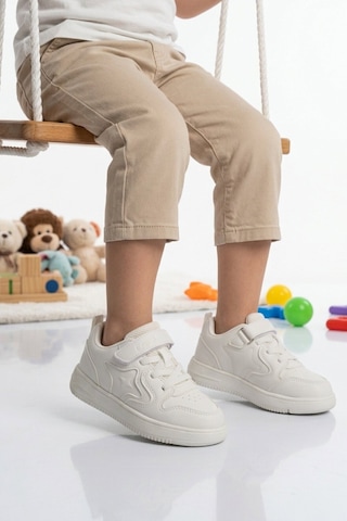 Cool Beyaz Cırtlı Hafif Unisex Çocuk Spor Ayakkabı Eldon P