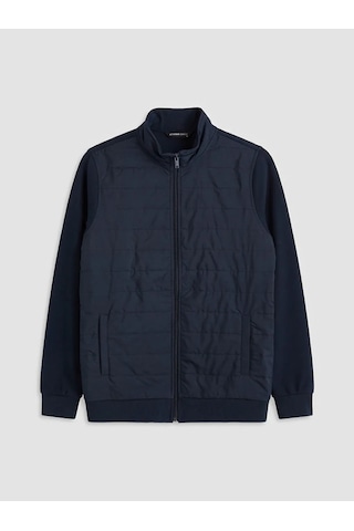Lc Waikiki Lacivert Dik Yaka Erkek Fermuarlı Sweatshirt