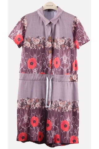 Alexandergardı Desenli Gömlek Yaka Şortlu Tulum B19-1510 001