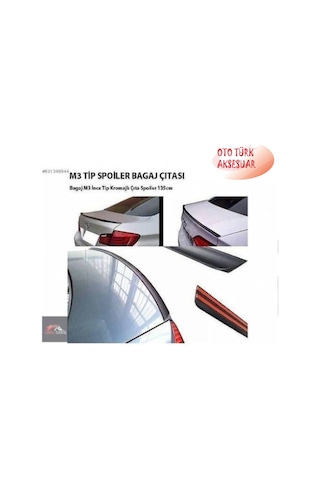 M3 Universal Bagaj Üstü Kauçuk Spoiler Dar 135 X 3.5 Cm