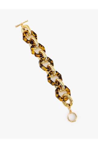 Koton Geometrik Leopar Desenli Bileklik Multıcolor 6wak70359aa Mavi