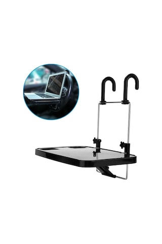 Besthome1 Araba Taşınabilir Asılı Dizüstü Bilgisayar Tepsisi, Katlanır Çok Fonksiyonlu Direksiyon Telefon Tutucu, 46470024 Siyah