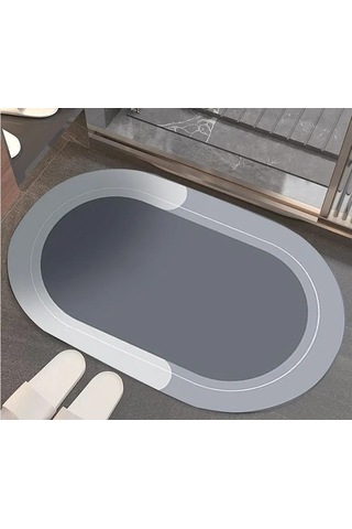 Oval Süper Emıcı Banyo Paspası ,