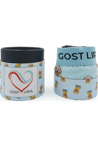Gost Liria Cute Dog Desenli Erkek Boxer Mavi