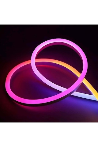 Rgb Neon Led 3 Metre, Rgb Led, Sese Duyarlı Led Çok Renkli Çok Renkli