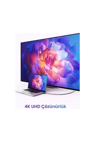 Ugreen 4k Displayport To Hdmı Dönüştürücü Kablo 1 Metre, Siyah, 10238