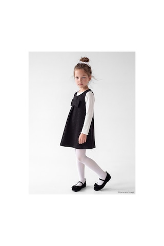 LC Waikiki Alıta Cıty Farkıyla Lcw Kids Siyah Düz Kız Çocuk Elbise Siyah - 928242503 Siyah
