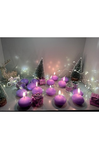 İv Candles 12 Li Açık Lila Suda Yüzen Mum
