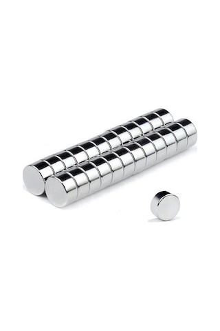 Koodmax 10 Adet 8x10mm Yuvarlak Güçlü Neodyum Mıknatıs - Neodim Magnet Çap 8mm , Kalınlık 10mm