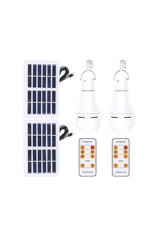 Lemestar Güneş Enerjili Fener 7w - 5 İş Modu Yüksek/orta/düşük Parlaklık, Sos, Işık Sensörü - Zamanlayıcı Ayarlı - Ip65 Su Geçirmez - 1800mah Pil - 2 Adet Fener+güneş Paneli+kumanda