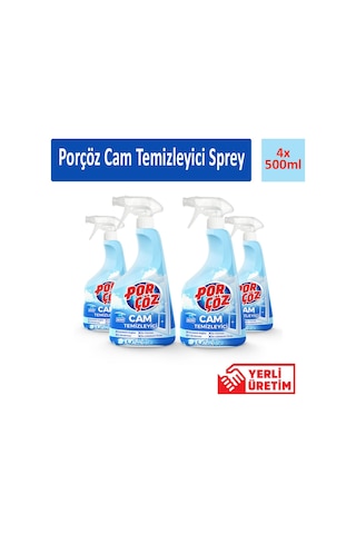 Porçöz Cam Temizleyici Sprey 4 x 500 ML