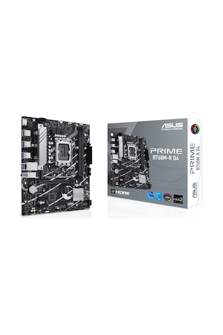 Asus Prıme B760m-r D4 Intel B760 Soket 1700 Ddr4