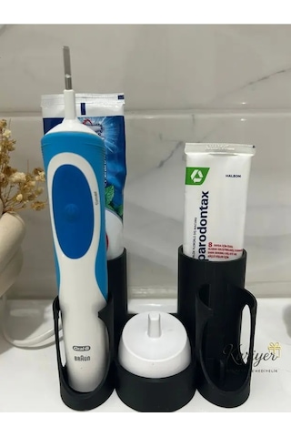Elektronik Diş Fırçası Ve Başlığı İçin Stand Oral-b Şarjlı Diş Fırçası Standı Siyah