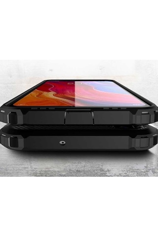 Noktaks - Xiaomi Uyumlu Xiaomi Mi 8 - Kılıf Çift Katman Zırh Tank Crash Military Kapak - Gold