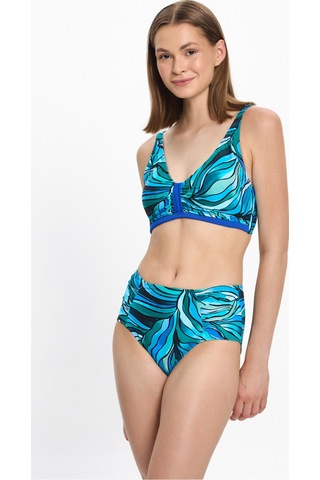 Toosalty Kadın Çok Renkli Desenli Toparlayıcı Yüksek Bel Bikini Takımı 25sw005st Çok Renkli