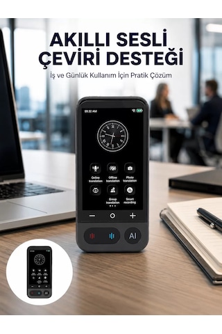 4.0 İnç Dokunmatik Ekranlı Akıllı Çeviri Cihazı Yeni Nesil 2 Yıl