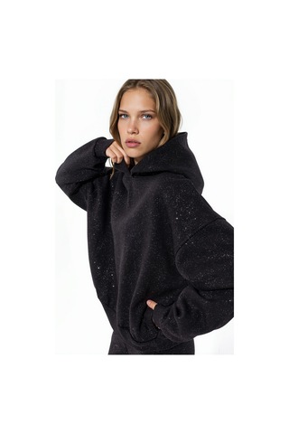 Hiccup Busem Kadın Pamuk Karışımlı Sweatshirt Siyah