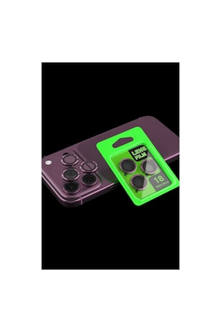 Newface Apple iPhone Uyumlu, 18 Pro Raze Metal Kamera Lens - Bordo