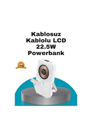 Magsafe Uyumlu Kablosuz Powerbank Hızlı Şarj Özellikli Açık