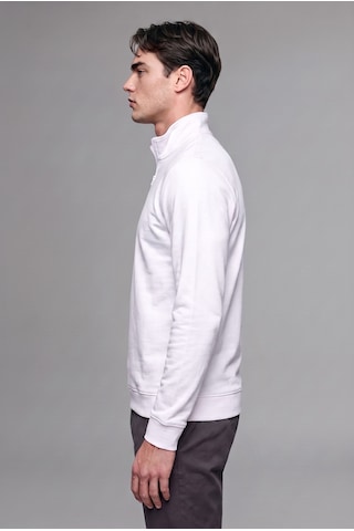 Defacto Regular Fit Dik Yaka Yarım Fermuarlı Sweatshirt F2821ax25auwt34 Beyaz