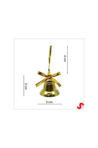 Yılbaşı Ağaç Süsü Çalmayan Çan, 3 Cm - 12 Adet