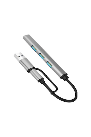 2in1 Usb Ve Type C To 4 Port Usb Çoğaltıcı Hub Çevirici 1xusb 3.0