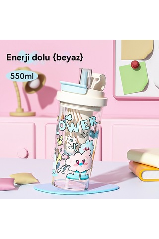 Çay Ve Suyu Ayırmak İçin Büyük Kapasiteli Plastik Su Bardağı Beyaz