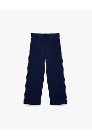 Koton Beli Lastikli Geniş Paça Eşofman Altı Lacivert 7wkg40020ak