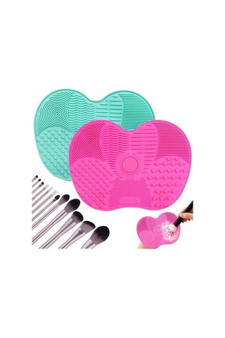 Pratik Kolay Makyaj Fırçası Temizleme Matı Aparatı Aleti Küçük 4 Diğer