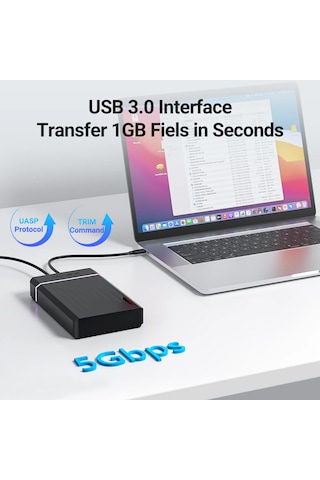 Acasis EC5351C 2.5/3.5" 24TB SATA,6Gbps Disk Kutusu