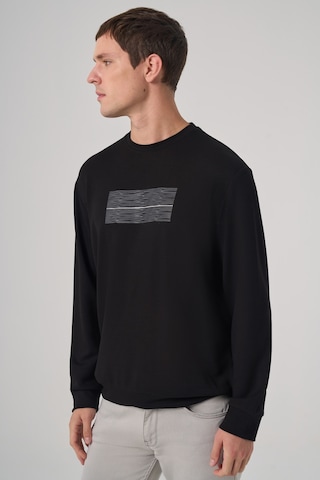 Morven Erkek Siyah Trend Baskılı Bisiklet Yaka Sweatshirt 26ks063008001 Siyah
