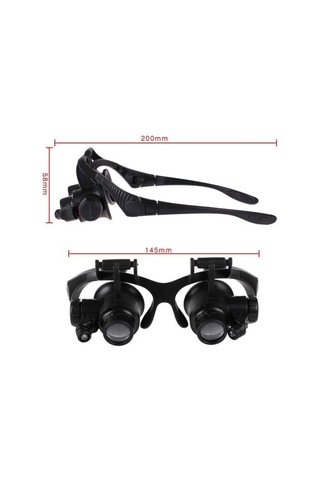 -gözlük Modeli 10x 15x 20x 25x Lens,2led Işıklı,büyüteç Küçük İşler İnce İş Detay Çalışması