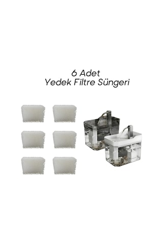 Kediler Ve Köpekler İçin Su Çeşmesi Yedek Filtre Süngeri Kediler Ve Köpekler İçin Su Çeşmesi Yedek Filtre Süngeri