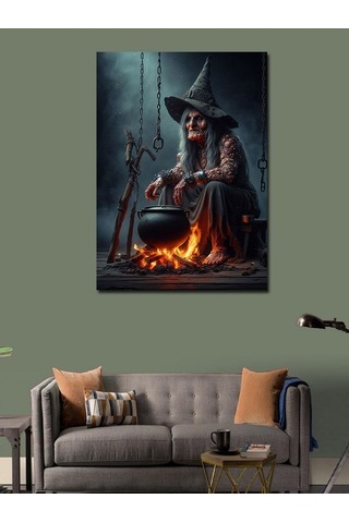 Kanvas Tablo Büyücü Cadı 70cmx100cm