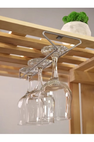 İlwi Duvara Monte Askılı Bardağınız Ve Flüt Bardak Askısı, Askı Aparatlı 430654594 Gri