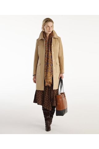 Yargıcı Cep Detaylı Palto Bej