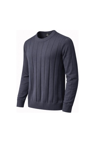 Classics Men Slim Fit Bisiklet Yaka Uzun Kol Erkek Triko - 7520 Lacivert