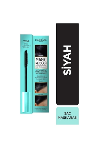 L’Oréal Paris Magic Retouch Beyazlar İçin Anında Kapatıcı Saç Maskarası Siyah 8 ML