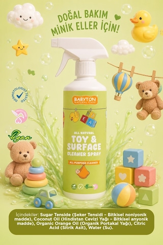 Babyton Oyuncak ve Mama Sandalyesi Temizleyici Sprey 500 ML