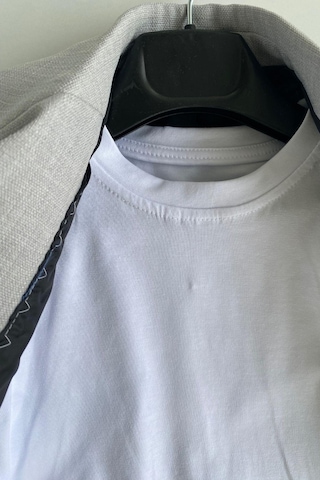 Milano Kruvaze Ceketli Tişörtlü Çocuk Takım Elbise Gri Gri