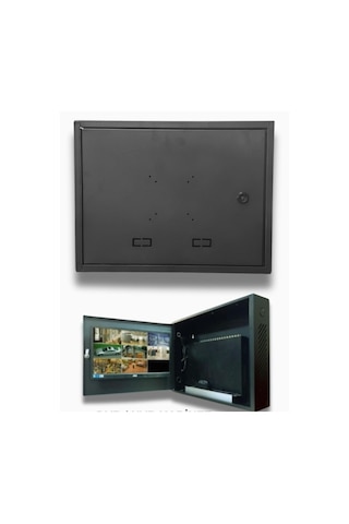 Dvr Pano/box Nvr Cctv Rack Kabinet Ve Monitör Koruma Kutusu 45x 35 X 10 Cm